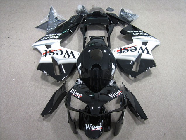 Negro Blanco West Carenado Moto Honda CBR 600 RR 2005-2006