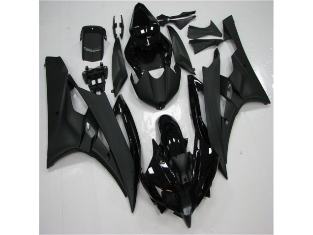 Negro Carenado & Plástico Moto Yamaha R6 2006-2007