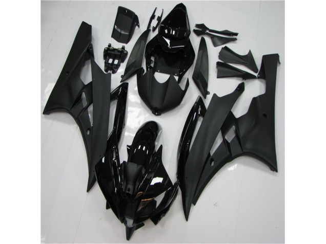 Negro Carenado & Plástico Moto Yamaha R6 2006-2007