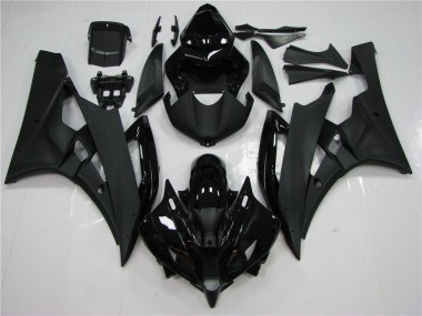 Negro Carenado & Plástico Moto Yamaha R6 2006-2007