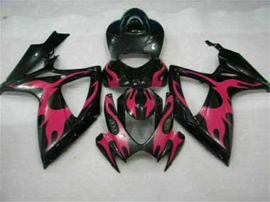 Negro Carrocería Motocicletas Suzuki GSXR 600 / 750 K6 2006-2007