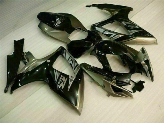 Negro Gris Kit Carenado Moto Suzuki GSXR 600 / 750 K6 2006-2007 Negro Gris Kit Carenado Moto Suzuki GSXR 600 / 750 K6 2006-2007