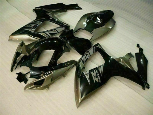 Negro Gris Kit Carenado Moto Suzuki GSXR 600 / 750 K6 2006-2007 Negro Gris Kit Carenado Moto Suzuki GSXR 600 / 750 K6 2006-2007