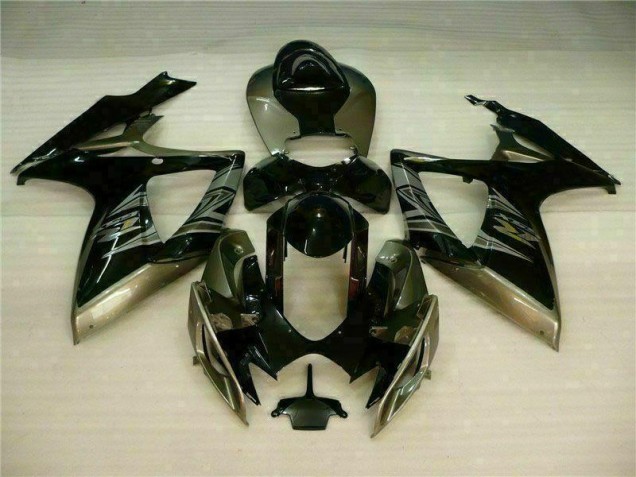 Negro Gris Kit Carenado Moto Suzuki GSXR 600 / 750 K6 2006-2007 Negro Gris Kit Carenado Moto Suzuki GSXR 600 / 750 K6 2006-2007