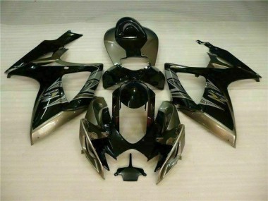 Negro Gris Kit Completo Carenado Moto Suzuki GSXR 600 / 750 K6 2006-2007
