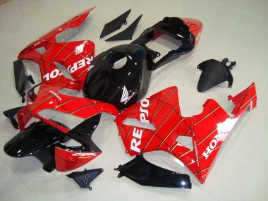 Negro Hombre Araña Repsol Carenado Moto Honda CBR 600 RR 2003-2004