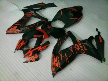 Negro Inyección Kit Carenado Moto Suzuki GSXR 600 / 750 K6 2006-2007