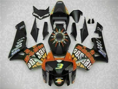 Negro Kit Completo Carenado Moto Honda CBR 600 RR 2005-2006