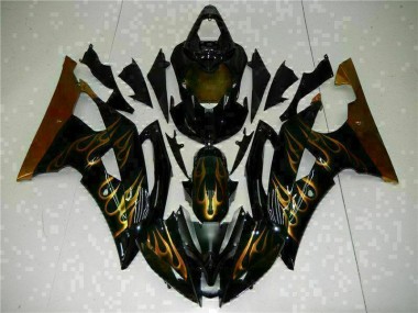 Negro Kits Completo Carenado Moto ABS Yamaha R6 2008-2016
