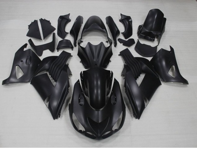 Negro Mate Carrocería Motocicletas Kawasaki ZX14R ZZR 1400 2006-2011 Negro Mate Carrocería Motocicletas Kawasaki ZX14R ZZR 1400 2006-2011