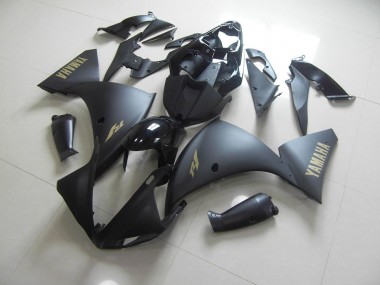 Negro Mate Oro Pegatinas Carenado Moto Yamaha R1 2009-2011