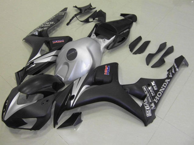 Negro Mate Plata Carenado Moto Honda CBR 1000 RR 2006-2007 Negro Mate Plata Carenado Moto Honda CBR 1000 RR 2006-2007