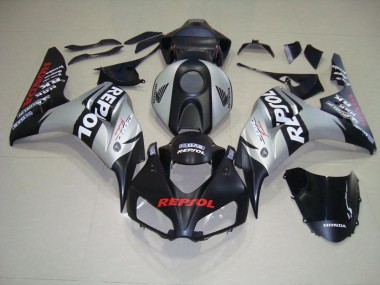 Negro Mate Plata Repsol Kits Carenado Moto Honda CBR 1000 RR 2006-2007
