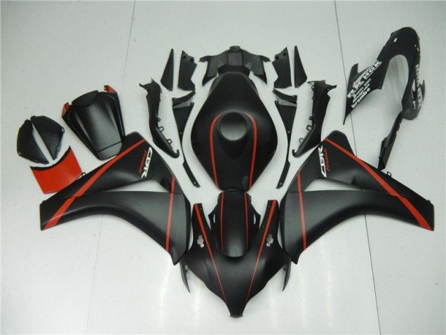 Negro Mate Rojo Carenado Moto Honda CBR 1000 RR 2008-2011