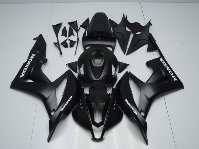 Negro Mate con Blanco Pegatinas Carenado Moto Honda CBR 600 RR 2007-2008 Negro Mate con Blanco Pegatinas Carenado Moto Honda CBR 600 RR 2007-2008