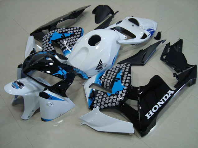 Negro Mate con Rojo Pegatinas Carenado Moto Honda CBR 600 RR 2005-2006