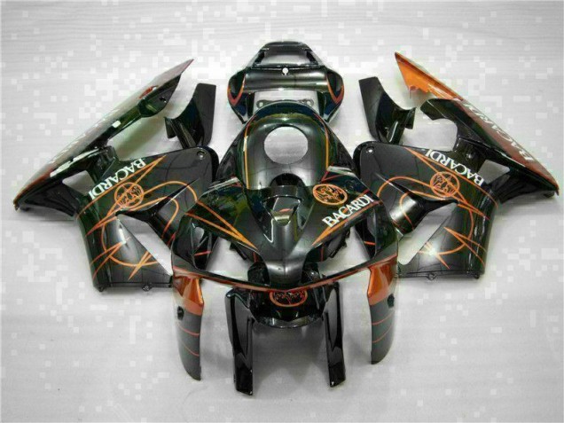 Negro Naranja BACARDI Carenado Moto Honda CBR 600 RR 2005-2006
