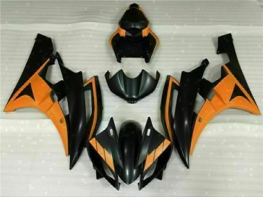 Negro Naranja Carenado Moto Yamaha R6 2006-2007