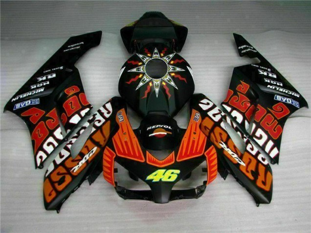 Negro Naranja Carenado & Plástico Moto Honda CBR 1000 RR 2004-2005