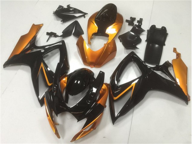 Negro Naranja Carrocería Motocicletas Suzuki GSXR 600 / 750 K6 2006-2007 Negro Naranja Carrocería Motocicletas Suzuki GSXR 600 / 750 K6 2006-2007