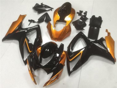 Negro Naranja Carrocería Motocicletas Suzuki GSXR 600 / 750 K6 2006-2007