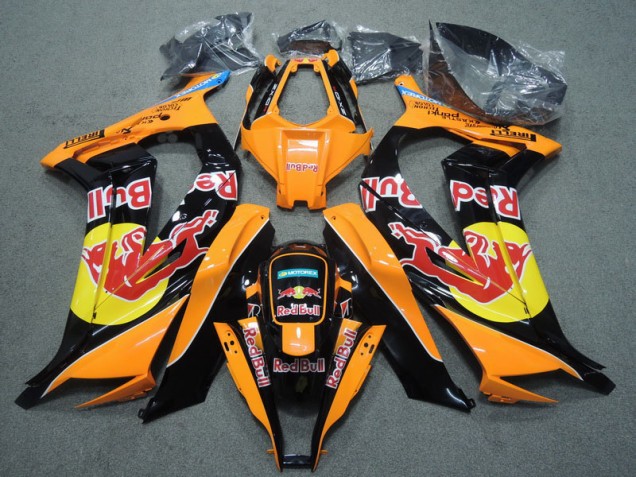 Negro Naranja Red Bull Carenado Moto Kawasaki ZX10R 2011-2015