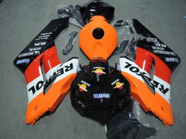 Negro Naranja Repsol Kits ABS Carenado Motocicleta Honda CBR 1000 RR 2004-2005