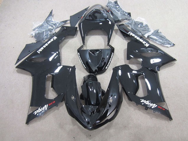 Negro Ninja 636 Moto Plástica Kawasaki ZX6R 2005-2006 Negro Ninja 636 Moto Plástica Kawasaki ZX6R 2005-2006