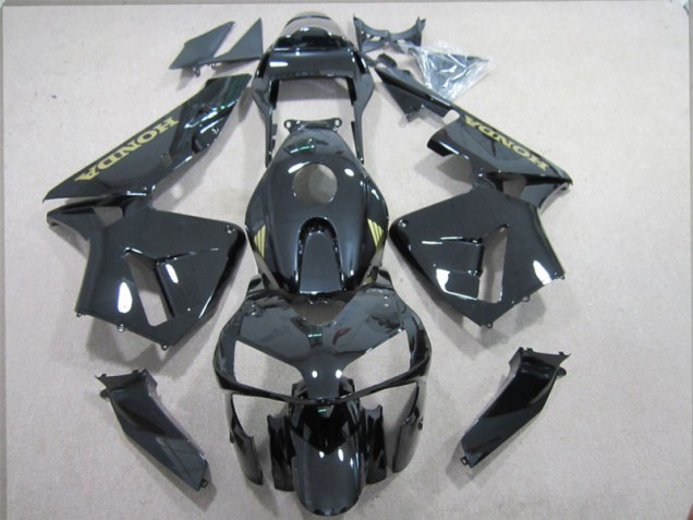 Negro Oro Calcomanías Kits Completo Carenado Moto ABS Honda CBR 600 RR 2003-2004