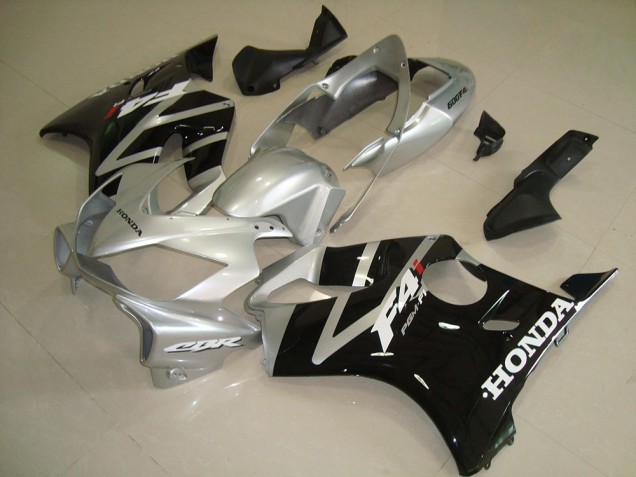 Negro Plata ABS Kits Carenado Moto Honda CBR 600 F4i 2004-2007