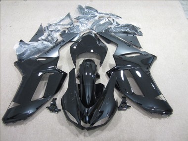 Negro Plata Carenado Moto Kawasaki ZX6R 2007-2008