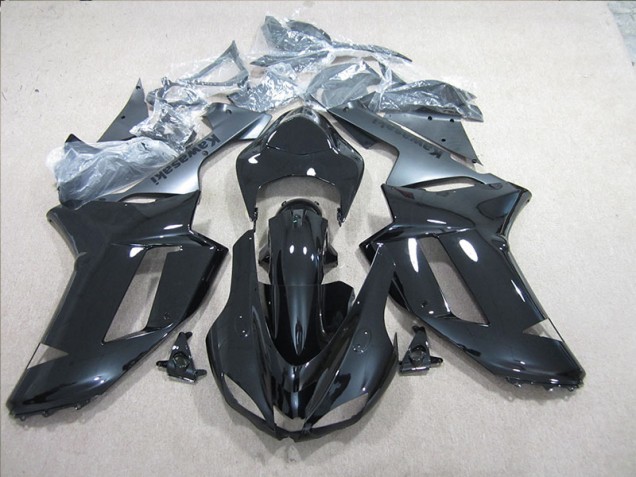Negro Plata Carenado Moto Kawasaki ZX6R 2007-2008