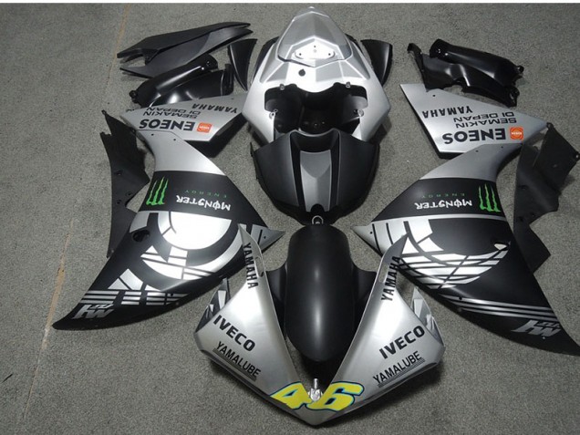 Negro Plata Monster IVECO 46 Carenado Moto Honda CBR 600 RR 2007-2008