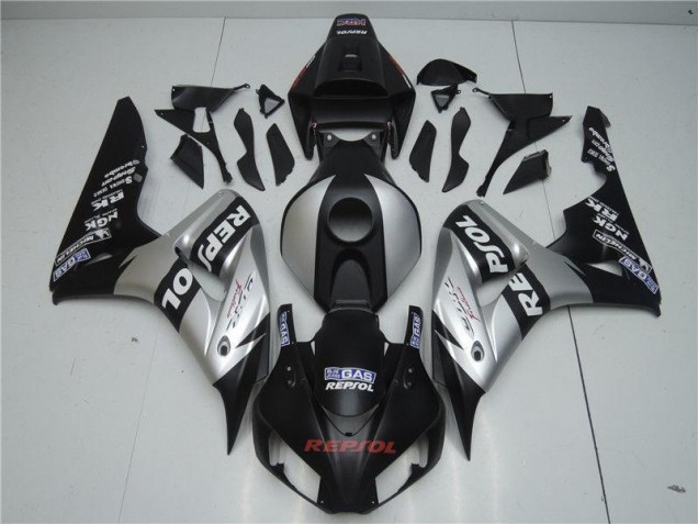 Negro Plata Repsol ABS Kits Carenado Moto Honda CBR 1000 RR 2004-2005