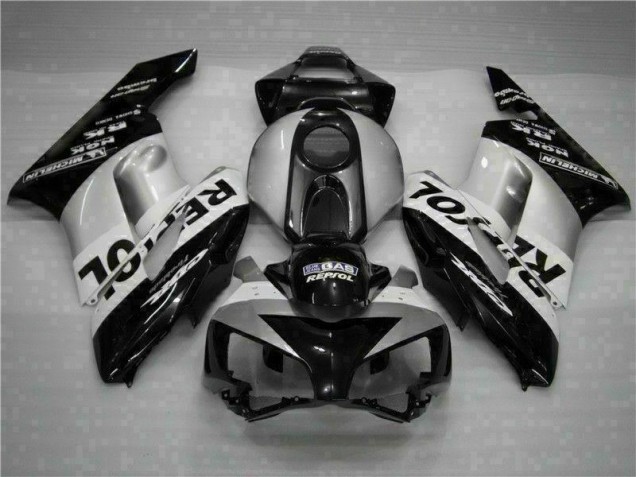 Negro Plata Repsol ABS Moto Plástica Honda CBR 1000 RR 2004-2005 Negro Plata Repsol ABS Moto Plástica Honda CBR 1000 RR 2004-2005
