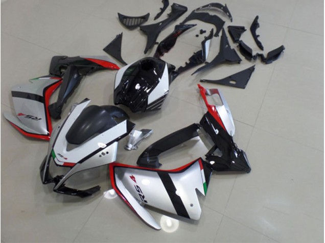 Negro Plata Rojo Kits Completo Carenado Moto Aprilia RS4 50 125 2011-2018 Negro Plata Rojo Kits Completo Carenado Moto Aprilia RS4 50 125 2011-2018
