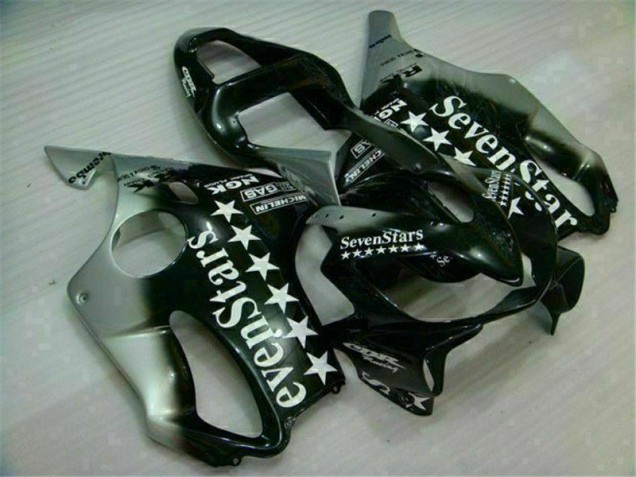 Negro Plata SevenStarss Carenado Moto Honda CBR 600 F4i 2001-2003