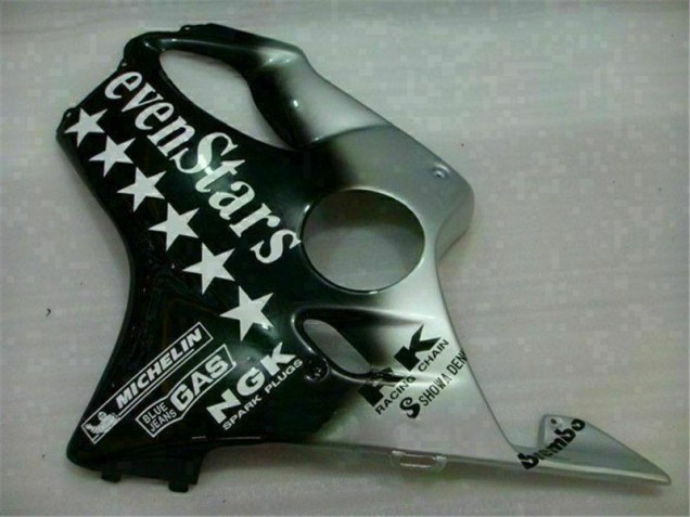 Negro Plata SevenStarss Carenado Moto Honda CBR 600 F4i 2001-2003