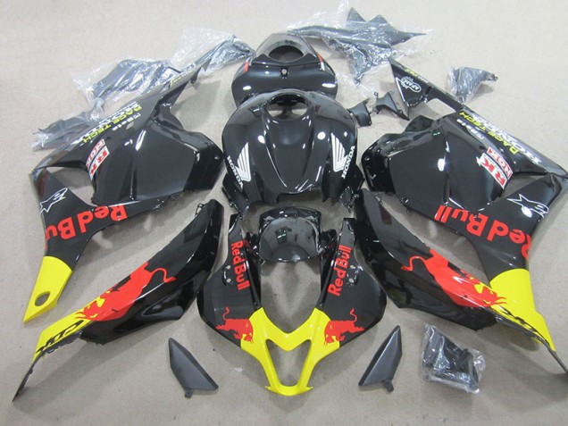 Negro Red Bull ABS Moto Plástica Honda CBR 600 RR 2009-2012 Negro Red Bull ABS Moto Plástica Honda CBR 600 RR 2009-2012
