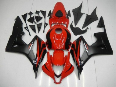 Negro Rojo ABS Kits Carenado Moto Honda CBR 600 RR 2007-2008