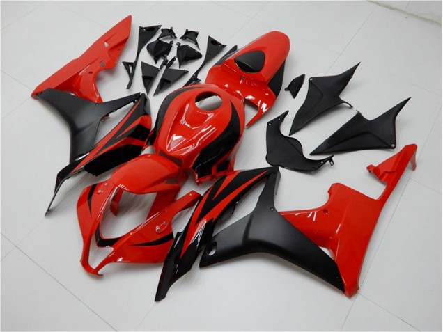 Negro Rojo ABS Moto Plásticos Honda CBR 600 RR 2007-2008
