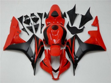 Negro Rojo ABS Moto Plásticos Honda CBR 600 RR 2007-2008