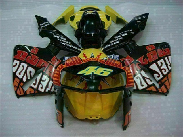 Negro Rojo Amarillo 46 Carenado Moto Honda CBR 600 RR 2005-2006