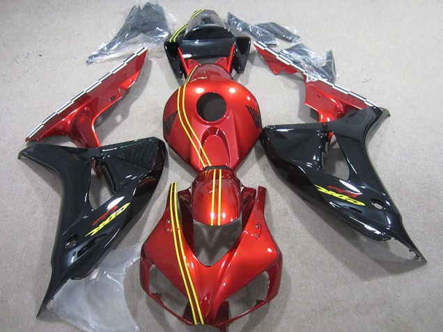 Negro Rojo Amarillo Inyección Kit Carenado Moto Honda CBR 1000 RR 2006-2007 Negro Rojo Amarillo Inyección Kit Carenado Moto Honda CBR 1000 RR 2006-2007