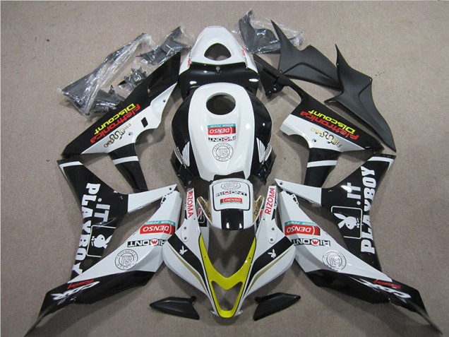 Negro Rojo Blanco DENSO Carenado Moto Honda CBR 600 RR 2007-2008