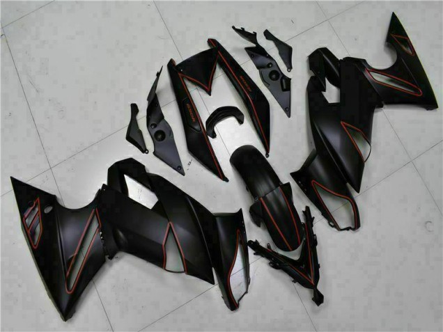 Negro Rojo Carenado Moto Kawasaki EX650 2009-2011 Negro Rojo Carenado Moto Kawasaki EX650 2009-2011