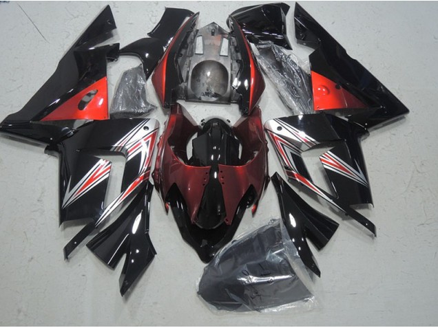 Negro Rojo Carenado Moto Kawasaki ZX10R 2003-2005