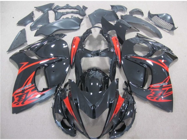 Negro Rojo Carenado Moto & Plástico Suzuki GSXR 1300 Hayabusa 2008-2019 Negro Rojo Carenado Moto & Plástico Suzuki GSXR 1300 Hayabusa 2008-2019