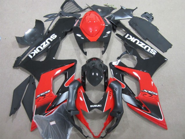 Negro Rojo Inyección Kit Carenado Moto Suzuki GSXR 1000 K5 2005-2006 Negro Rojo Inyección Kit Carenado Moto Suzuki GSXR 1000 K5 2005-2006