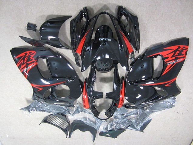 Negro Rojo Inyección Kit Carenado Moto Suzuki GSXR 1300 Hayabusa 2008-2019 Negro Rojo Inyección Kit Carenado Moto Suzuki GSXR 1300 Hayabusa 2008-2019